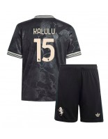 Juventus Pierre Kalulu #15 Alternativní dres pro děti 2025-26 Krátký Rukáv (+ trenýrky)